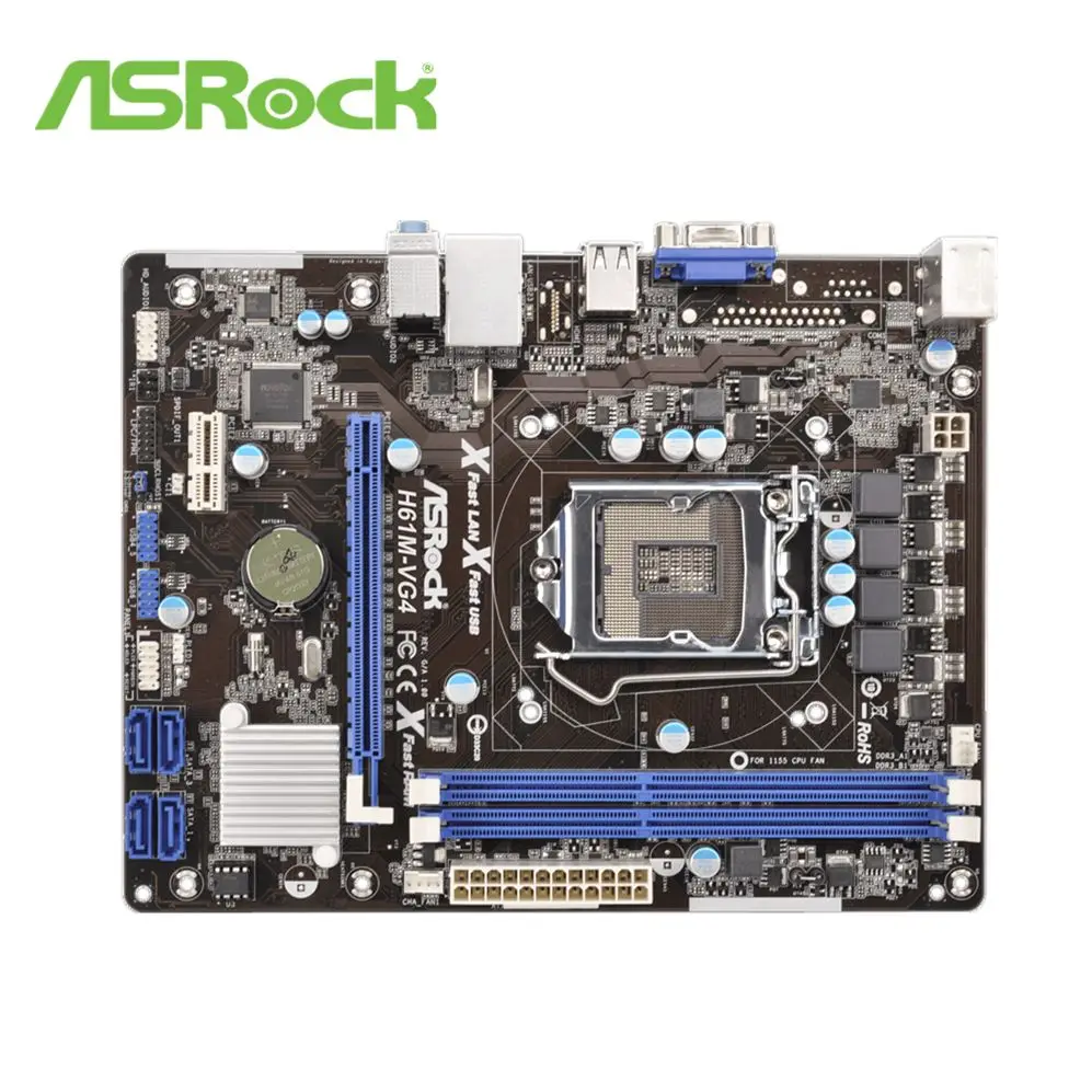 Scheda madre Desktop Asrock H61m-VG4 Micro ATX DDR3 scheda madre LGA 1155 da 16GB