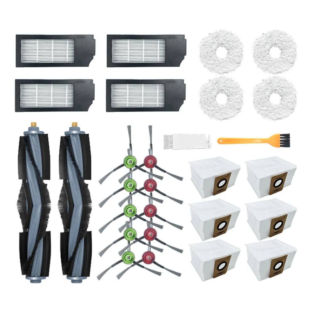 Aspirador Acessórios para Ecovacs Deebot, Deebot X1, Omni, Turbo, Saco De Pó, Kit De Escova Principal, Filtro HEPA, Mop Pano De Limpeza