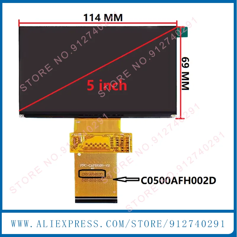 LCD Display Screen Panel For FPC-CAFH028-V2 FPC-C400AFH028B-V2 C0500AFH002D  For projector Screen Diy Projector Replacement