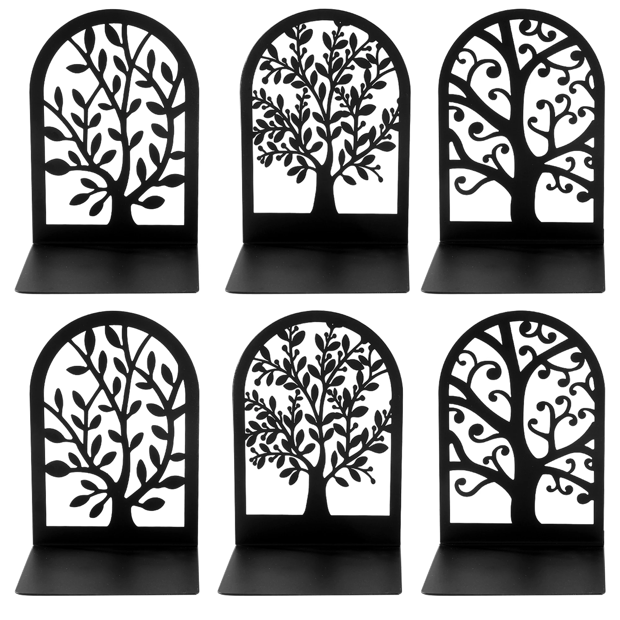 Classic Heavy Duty Metal Tree of Life Decorative Bookends for Bookshelf Kitchen Modren Tree Books End Stand Gifts for Friends