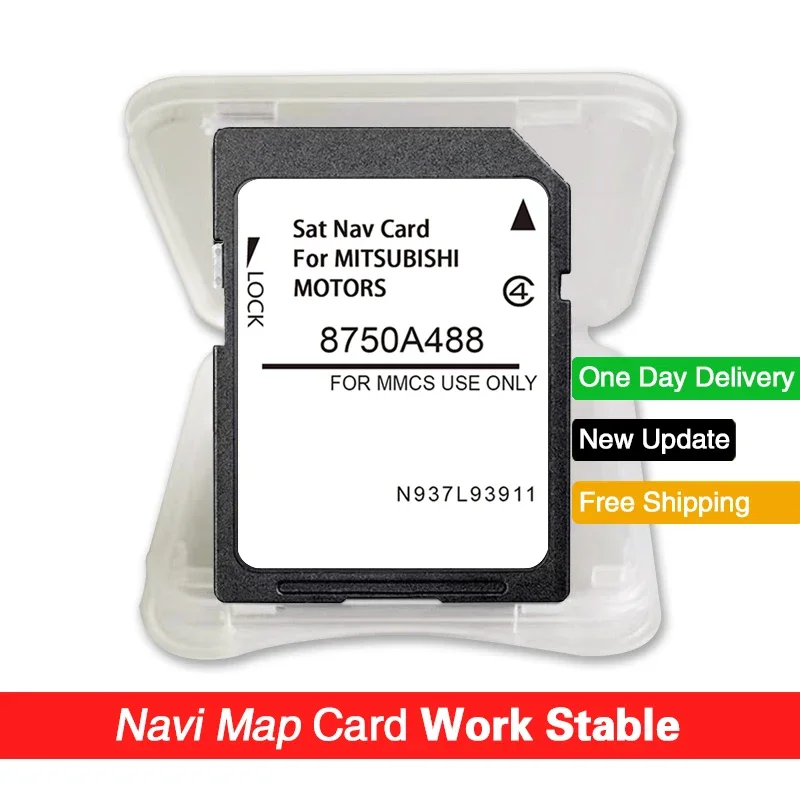 

for Mitsubishi L200 Series 5 Pajero Sport Shogun Map Navigation SD GPS Card Europe UK Free Shipping with Anti Fog Sticker