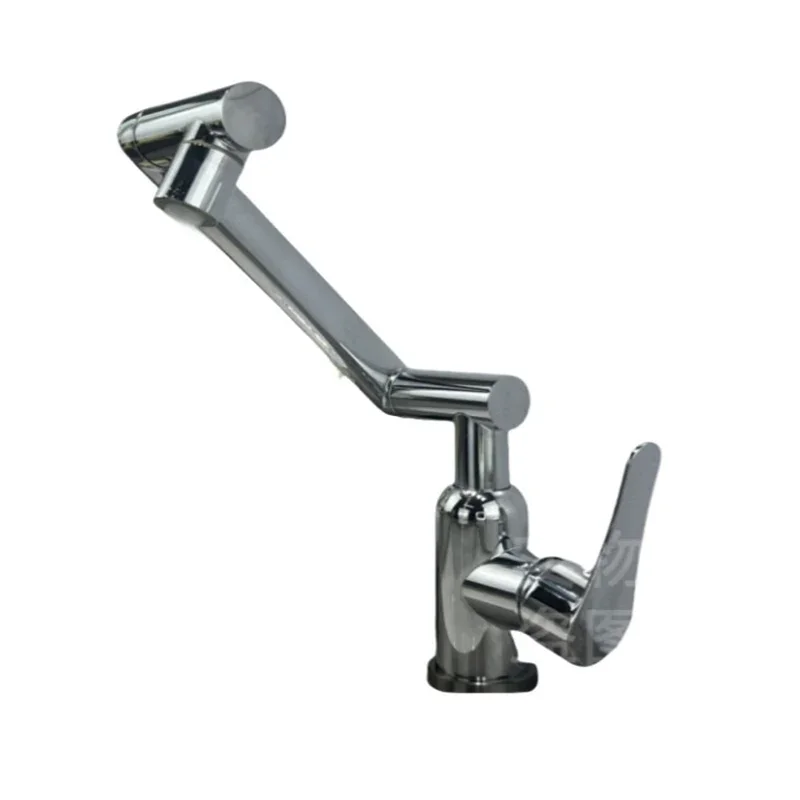 Multi-angle Adjustable Mechanical Arm Washbasin Faucet Stainless Steel Hot Cold Mix Tap Two Water Modes Bathroom Sink Mixer Tap