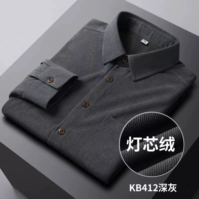 

Осенне-весенняя новая модная однотонная спортивная фланелевая рубашка с длинным рукавом в стиле ретро, мужская свободная рубашка больших размеров высокого качества