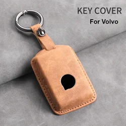 3 Button Leather Car Key Case Cover for Volvo S60 S90 XC40 XC60 XC90 V60 V90 T6 T8 Auto Key Shell Protection Accessaries