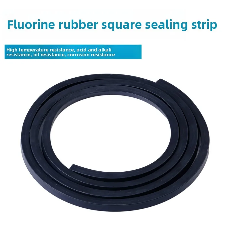 Fluorine Rubber Strip 6mm 7 8 10 12 14 Acid Alkali Oil Resistant Square Rubber Seal