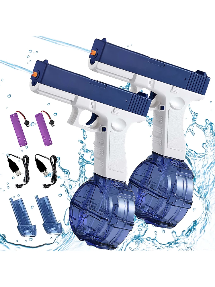 Elektrische Wasserpistole, wiederaufladbar, automatische und manuelle Sprühpistole, Reichweite bis zu 32 Fuß, für Erwachsene und Kinder