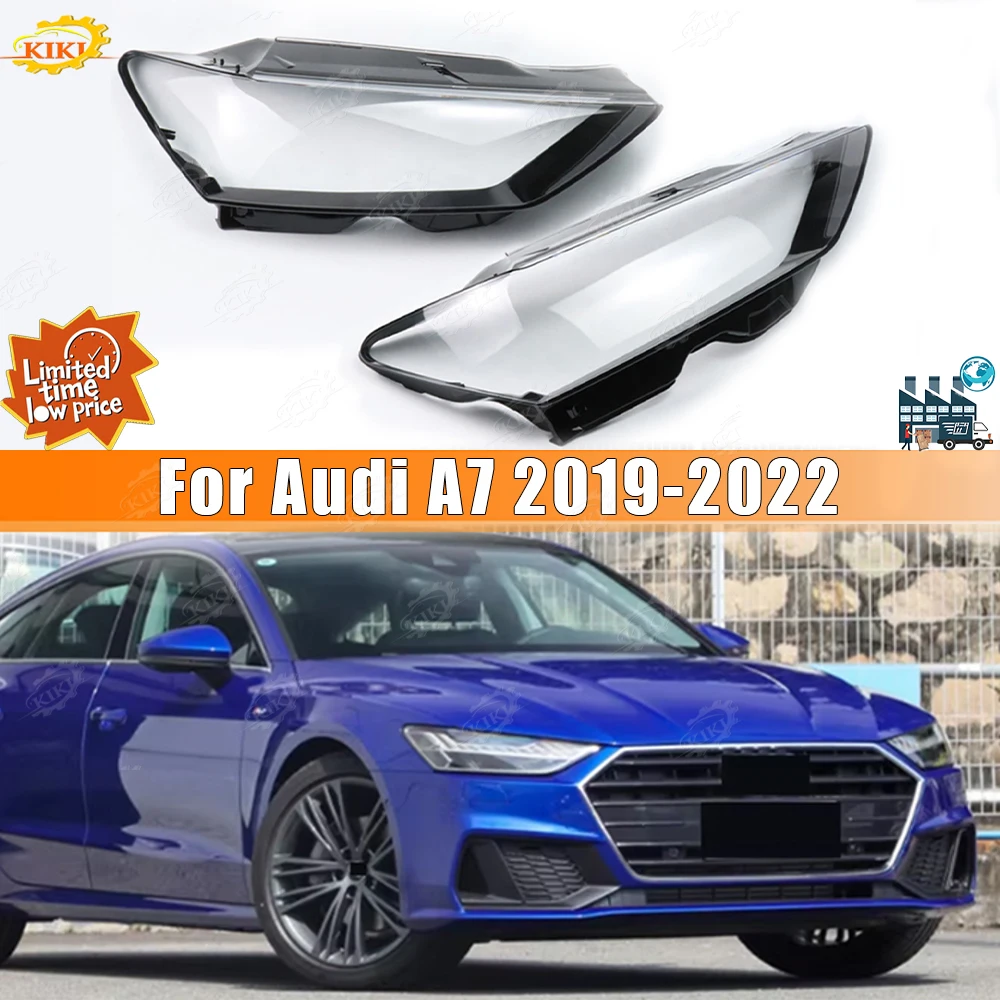 

For Audi A7 2019 2020 2021 2022 Car Replace Original Front Headlamp Cover Lens Transparent Lampshade Headlight Shell Plexiglass