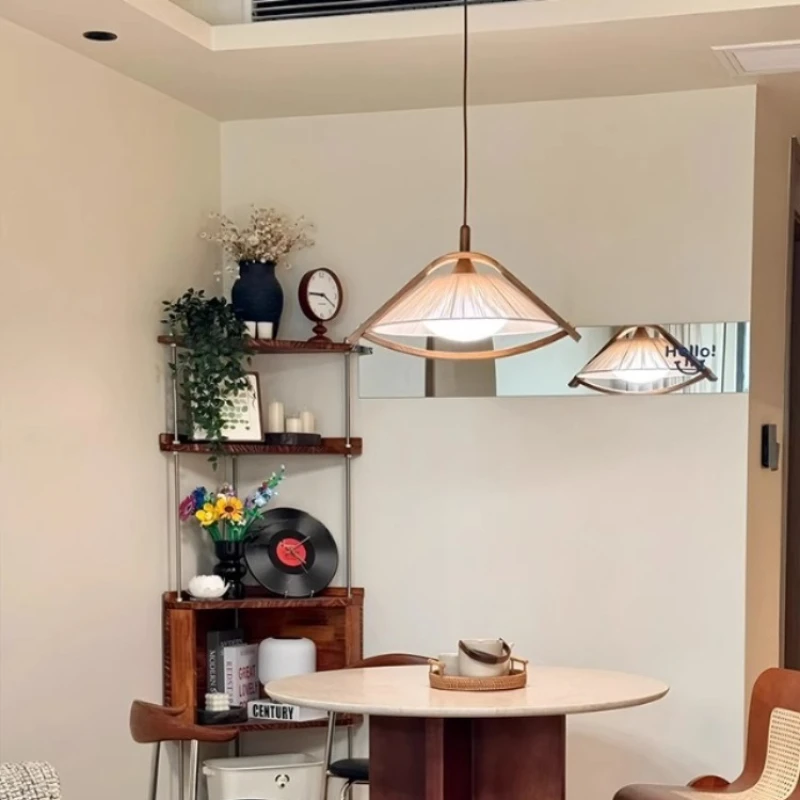 اليابانية الزجاج الخشبي قلادة أضواء غرفة نوم رئيسية وابي سابي الرجعية الشاي زن غرفة الإبداع طاولة طعام المطبخ مطعم مصباح #6