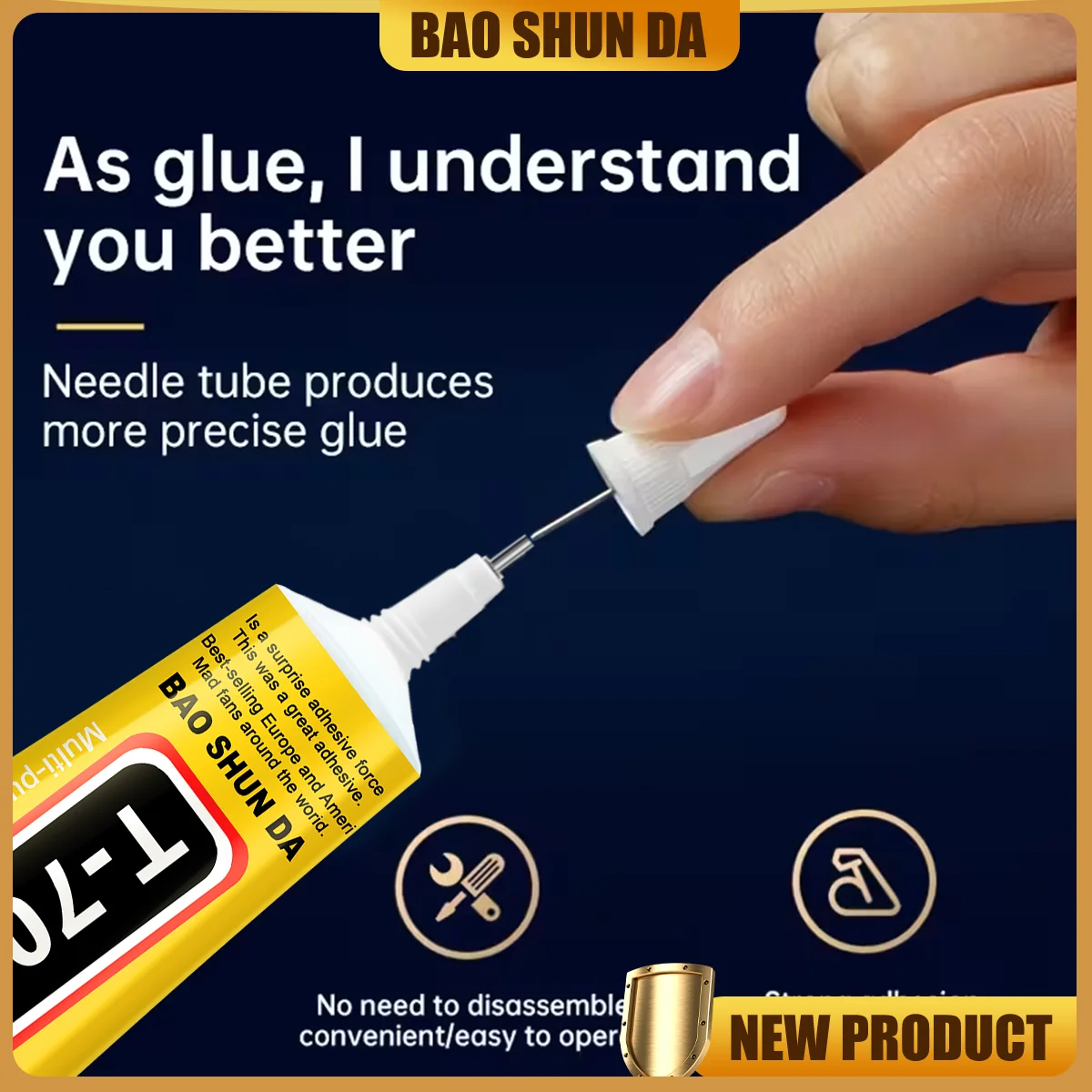 Adhesivo para reparación de teléfonos móviles y tabletas T7000 Upgrade Black Contact, pegamento líquido multifuncional fuerte Pegamento con aplicador de precisión T7000