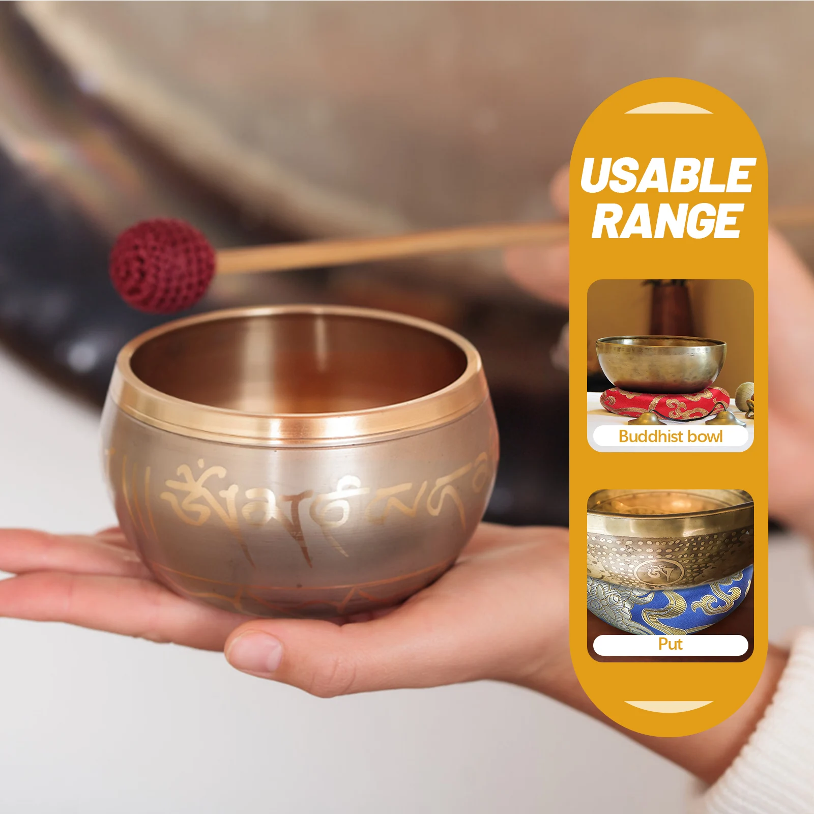 

4pcs Buddhist Singing Bowl Cushion Ring Tibetan Meditation Pad Cloud Pattern Embroidery Aromatic Yoga Sound Enhancer Cotton