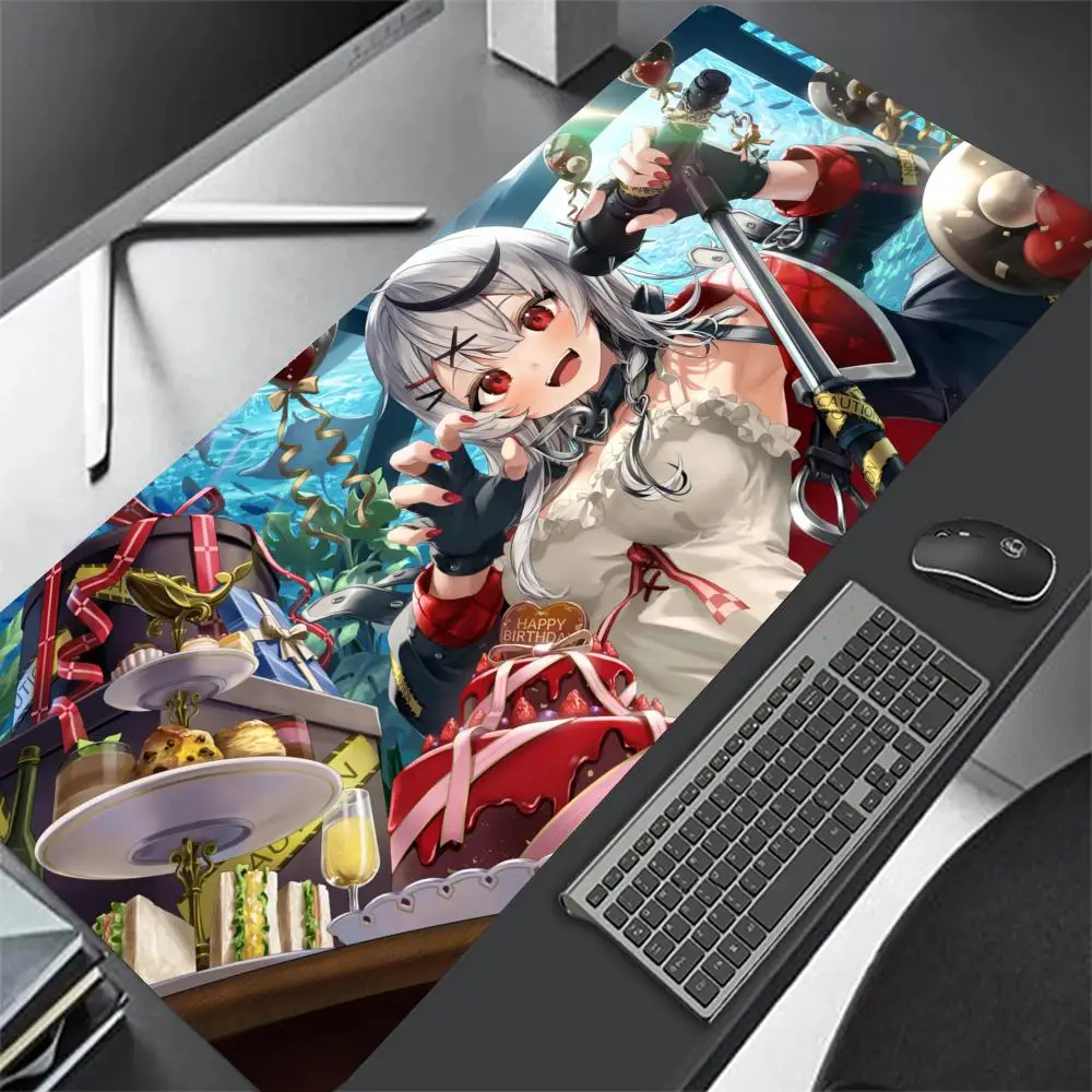 Sakamata Chloe Anime Girl Mousepad Large Gaming Mouse Pad LockEdge Thickened Computer Keyboard Table Desk Mat