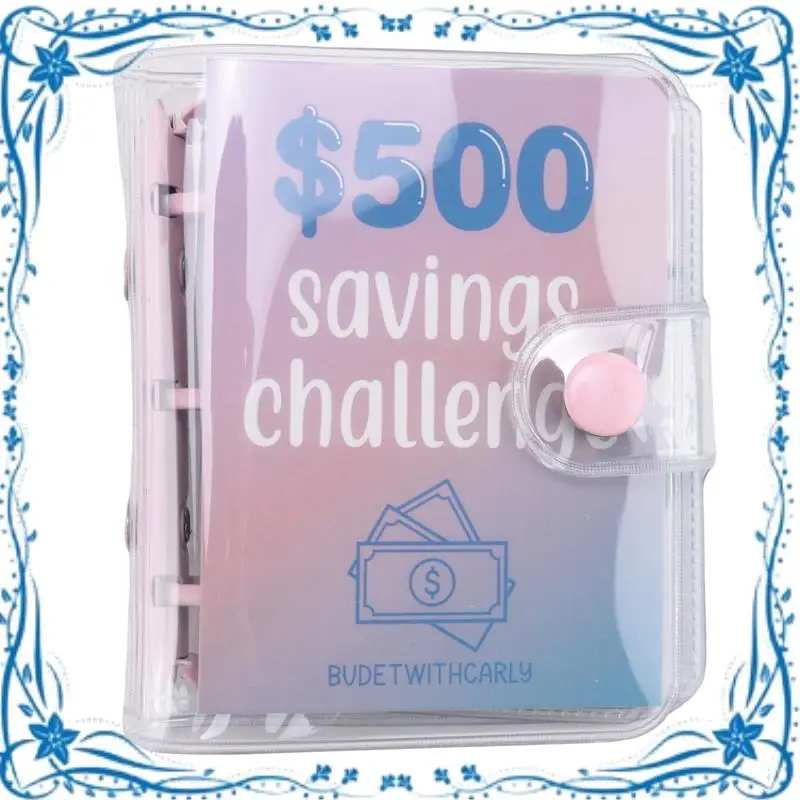 

3 PCS Mini Binder Savings Challenge 150/300/500 Saving Money Budgets As Shown Cash Envelope Wallet Budget Binder Notebook Budget