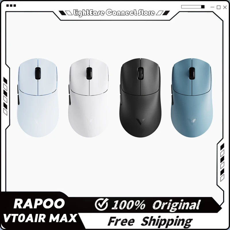 

Rapoo VT0Air MAX Wireless Dual Mode Gaming Mouse 39G Ultra Light Dual 8K Ergonomic For Small Medium Hands Nordic 54 Chip