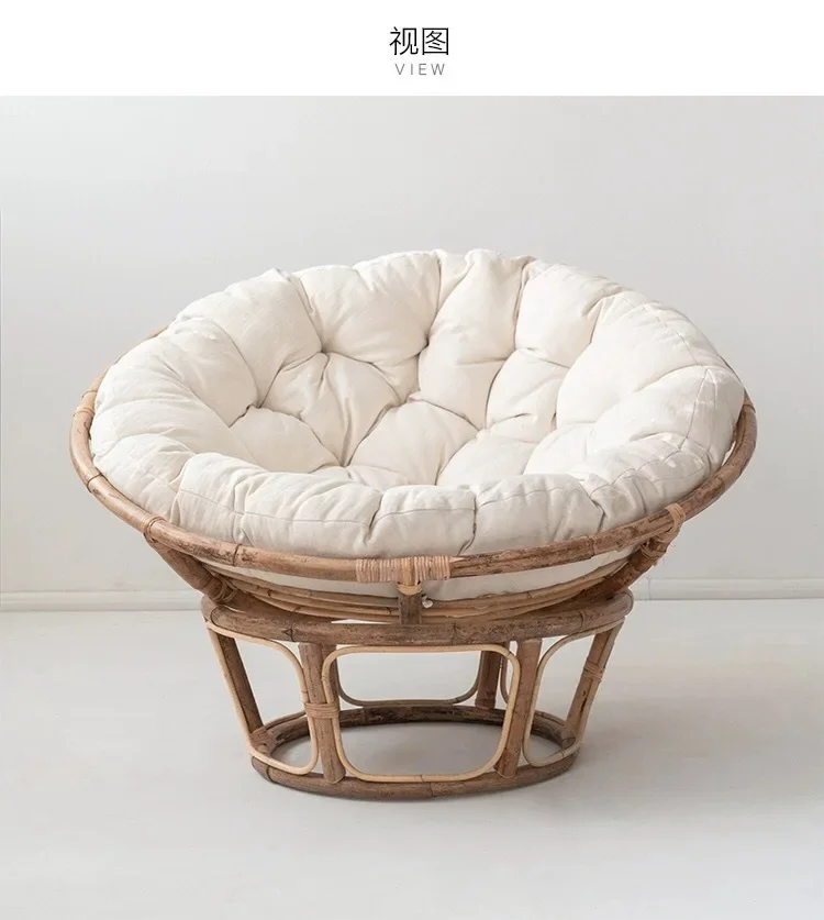 Homestay Creative Round Sofa Balcony Reclining Chair Single Leisure Rattan Chair Living Room Rattan Sofa