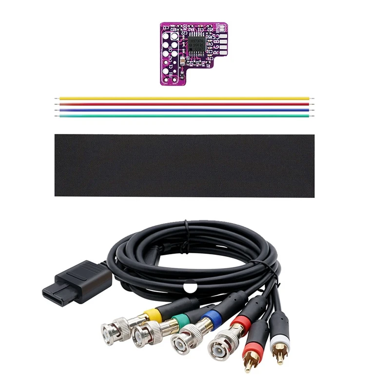 Cavo N64 RGB MOD + RGB per console N64 NTSC Chip modulo RGB per modulo di uscita RGB modificato Nintendo 64 NTSC durevole facile da usare