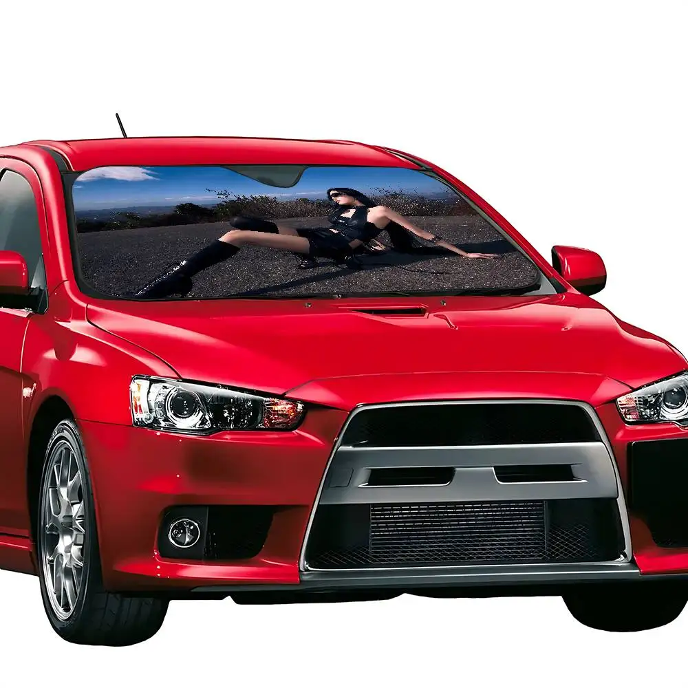 

N-ningNing Car SunShade Windscreen Front Window Visor 70x130cm Sun Visor Solar Protect Plaid Gift Novelty Car