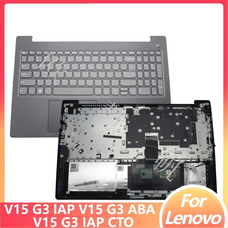 Accesorios de Repuesto Nuevos para Lenovo V15 G3 LAP V15 G3 ABA V15 G3 IAP CTO, Reposamanos para Portátil con Teclado Estadounidense 5CB1H80220