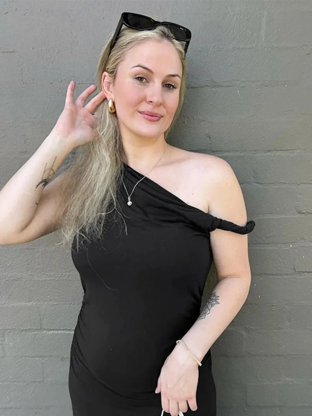 심플 베이직 캐주얼 여름 탱크탑 민소매 단색 오프숄더 사이드 러치드 크롭탑 베스티도스 봄 여성 티셔츠