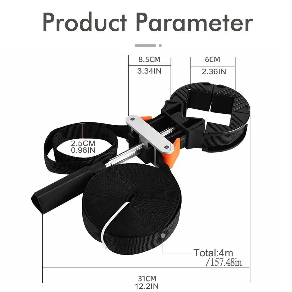 Multifunctional Strap Angle Clamp Frame Clip Quick Release Woodworking Clamp, Fast Pull Tight Clamps for Crafts and DIY Projects