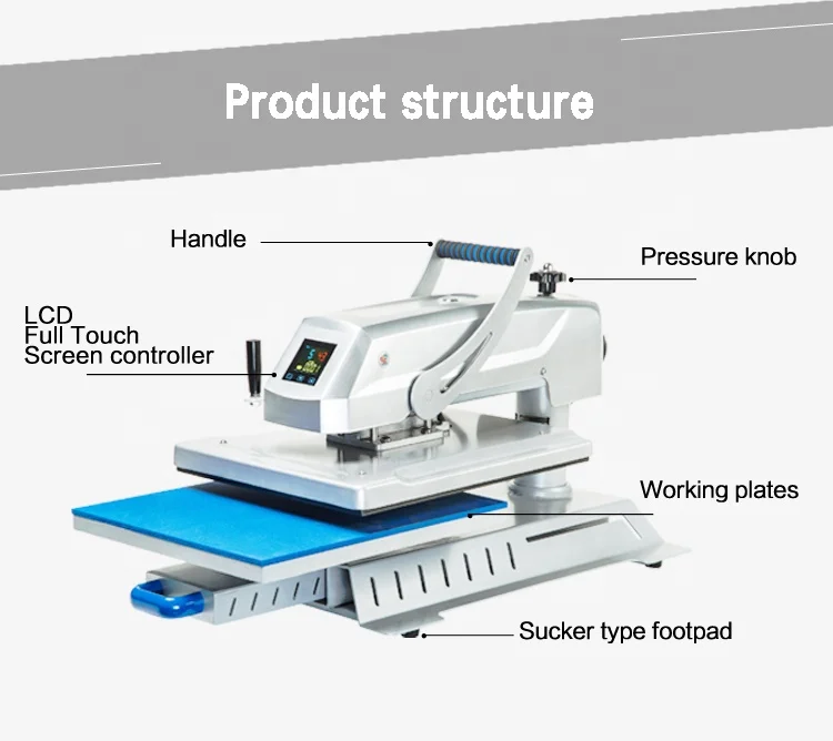 for 38*38 Excellent Price Swing Away Slide Out Heat Press Machines For Tshirt