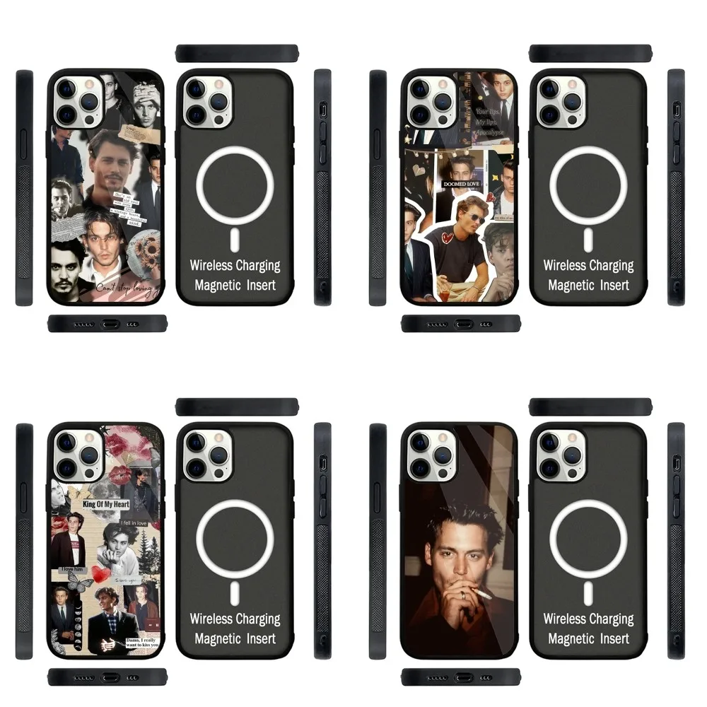 Johnny Depp Actor   Phone Case Strong Magnetic For IPhone 16,15,14,13,Pro,Max,Plus,11,12,Mini For Magsafe Wireless Charging