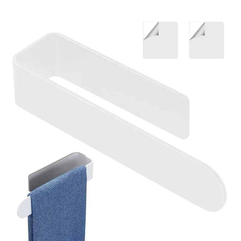 Hand Towel Rail U Shaped Acrylic Towel Bar Holder No Drilling Hand Towel Ring Holder For Rvs Toilets Laundry Rooms Bathrooms