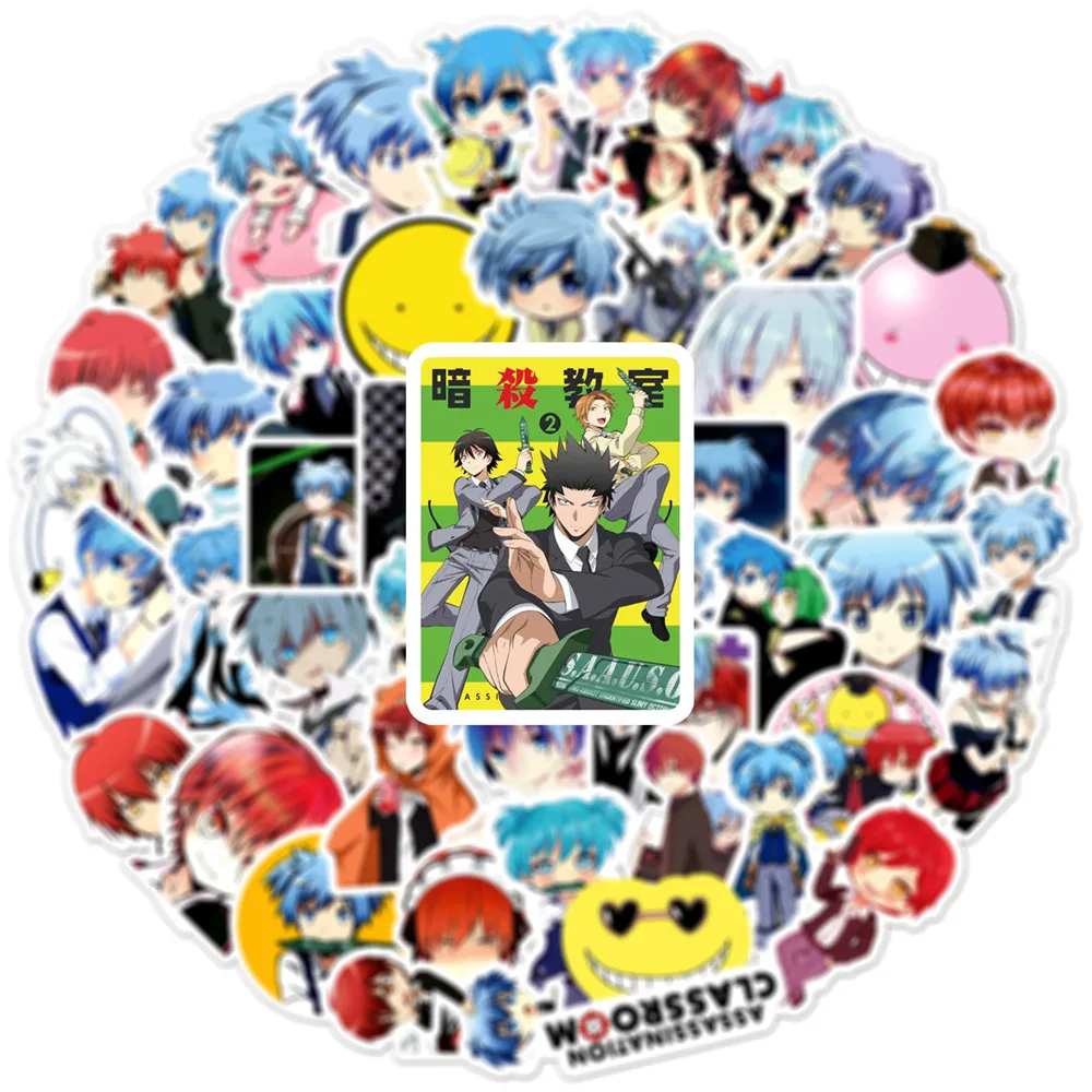 50pcs Assassination Classroom Series Graffiti Stickers Suitable for Helmets Desktop Wall Decoration DIY Sticker Pack Wholesale