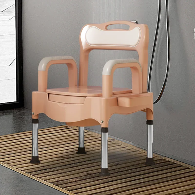Chaise de douche et d'aisance à hauteur réglable, pour femmes enceintes âgées, siège de toilette Mobile Portable pour usage intérieur et domestique