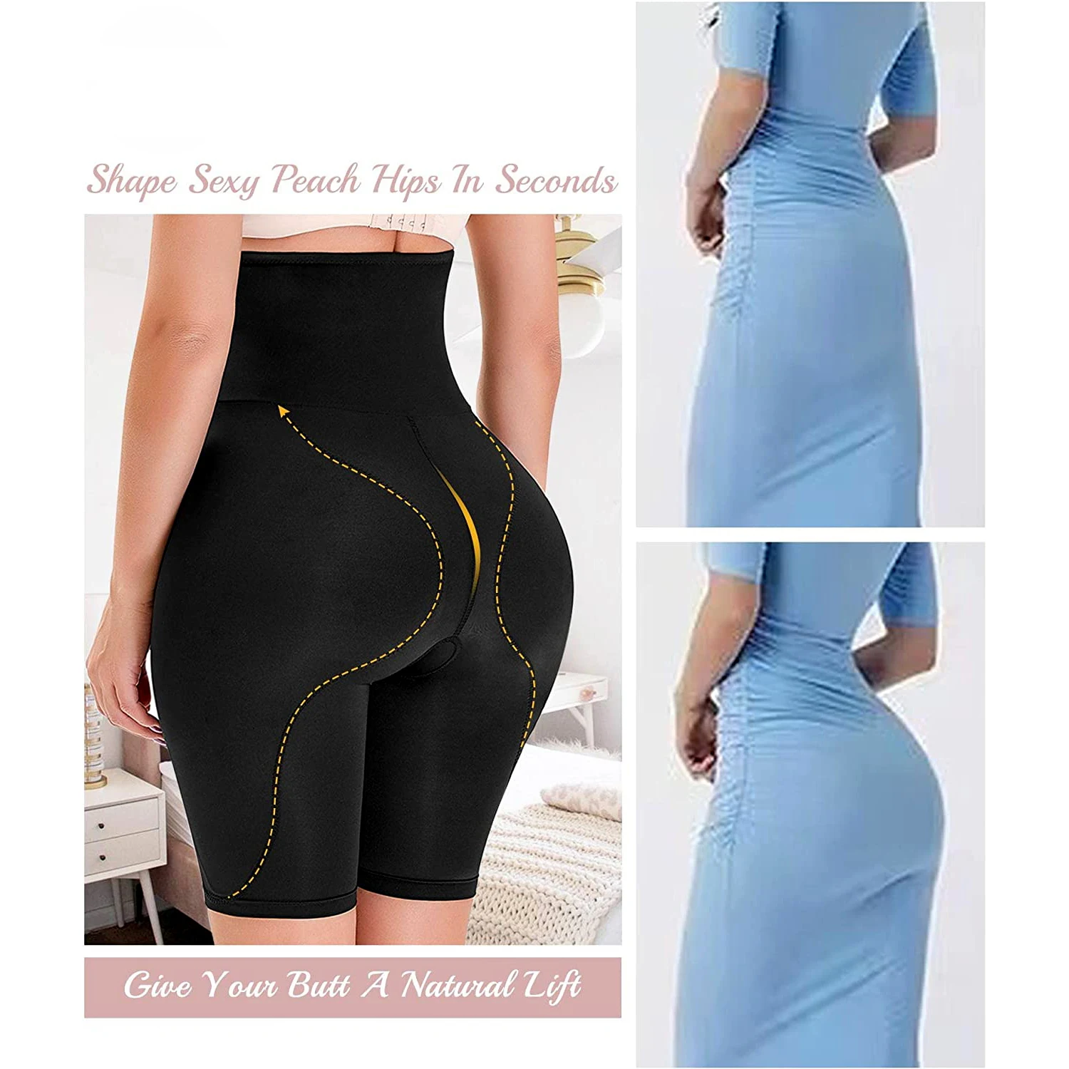 Hip Pads for Women Shapewear Butt Lifter Fake Ass Body Shaper with Butt Pads Hip Enhancer Panties to Make Butt Bigger Underwear