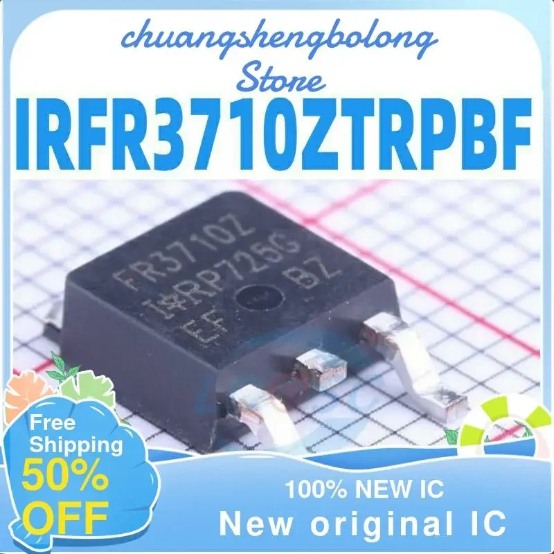 10PCS IRFR3710Z IRFR3710ZTRPBF TO-252-3  100V/42A New original IC