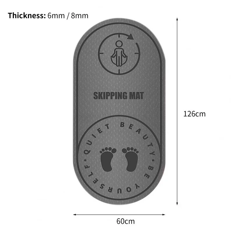 Wodoodporna mata skakanka bez zapachu TPE skakanka bufor sportowy cicha mata do jogi do domu