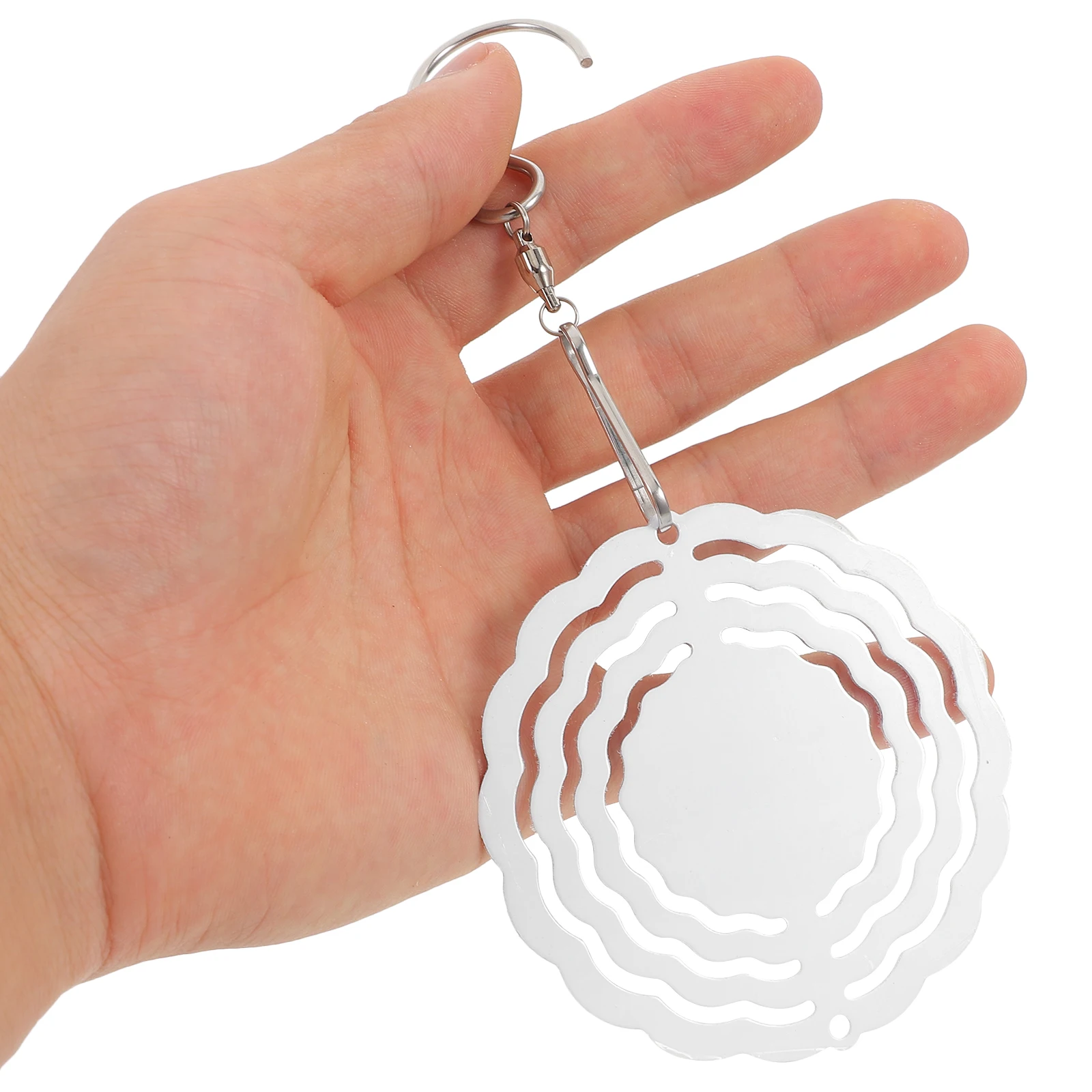 

6Pcs Aluminum Sublimation Blank Wind Spinner Metal Hanging Decoration Garden Yard Porch Door Wind Spinner Ornament