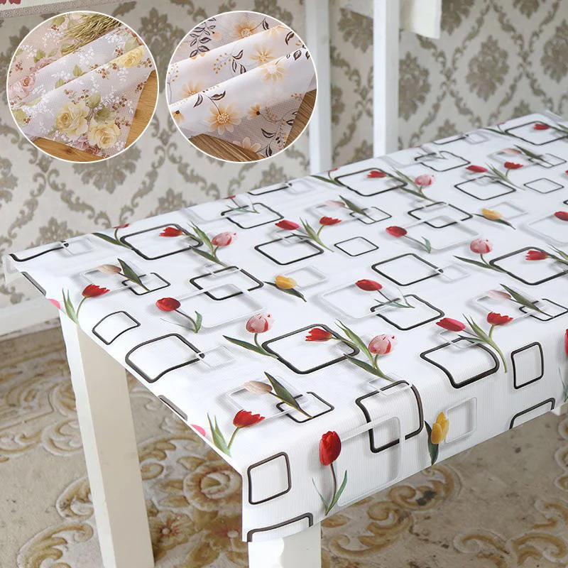 PVC Waterproof Table Cloth Rectangle Tablecloth Nappe Table Cover Party Wedding Table Cloth for Home Kitchen Tablecloth Mantel