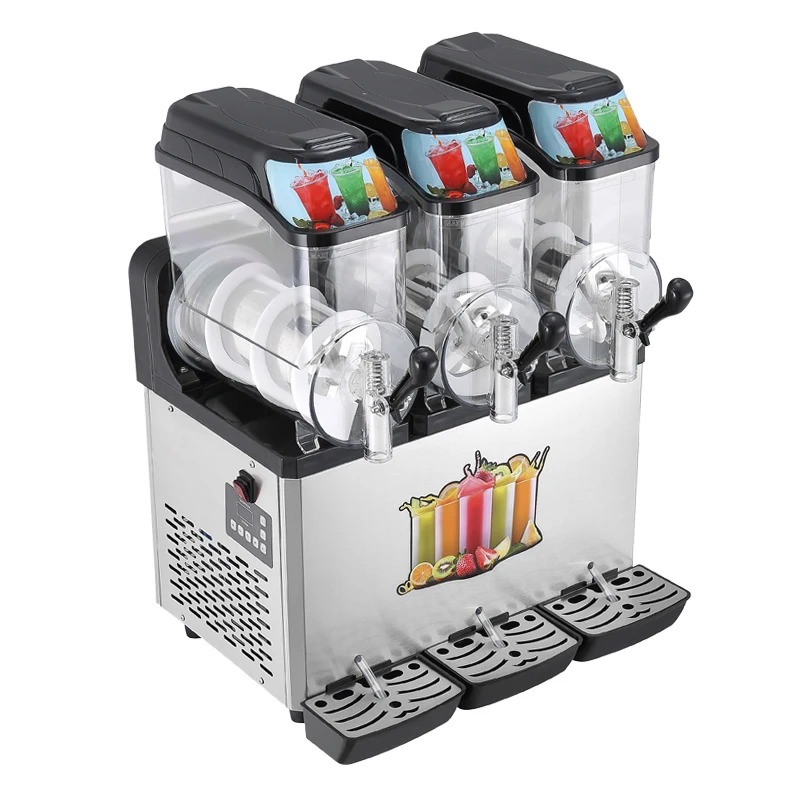 Slushie Machine Frozen Drink 3 Tanks 12L Smoothie Ice Making Machine Slushy Maker Commercial Slush Machine For Beverage