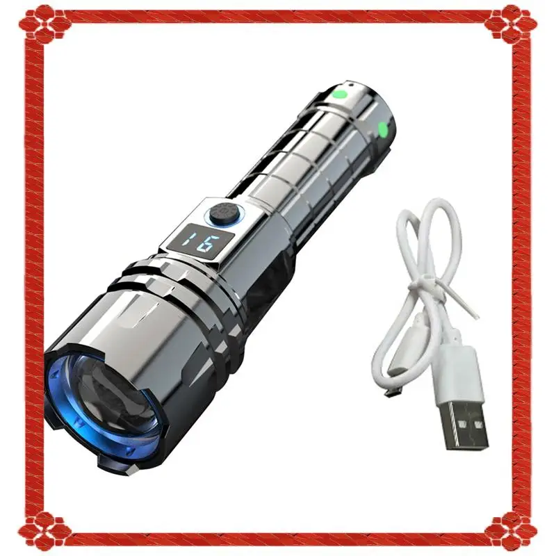 Mountain Adventure Emergency Flashlight Multi-Functional Hand Held Torch Rechargeable Ultra-Long Battery Life Flashlight Durable