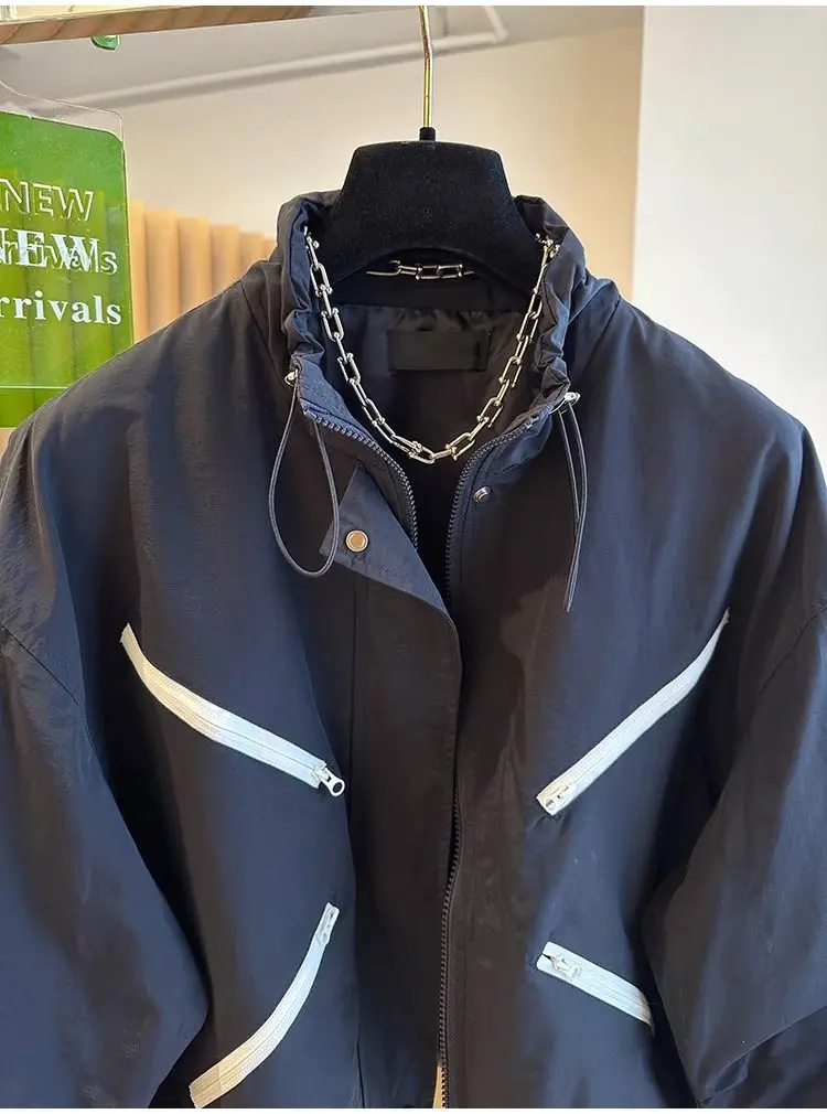 Korean Fashion Bomber Jacket Women Loose Windbreaker Women Hooded Spring Jackets Outerwears Vintage Women Clothing