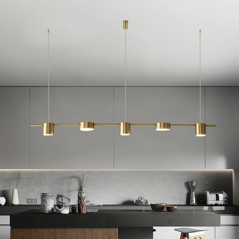 

Postmodern LED Pendant Light Long Strip Home Decor Hanging Chandeliers Dining Living Room Kitchen Suspension Lustre Black Gold