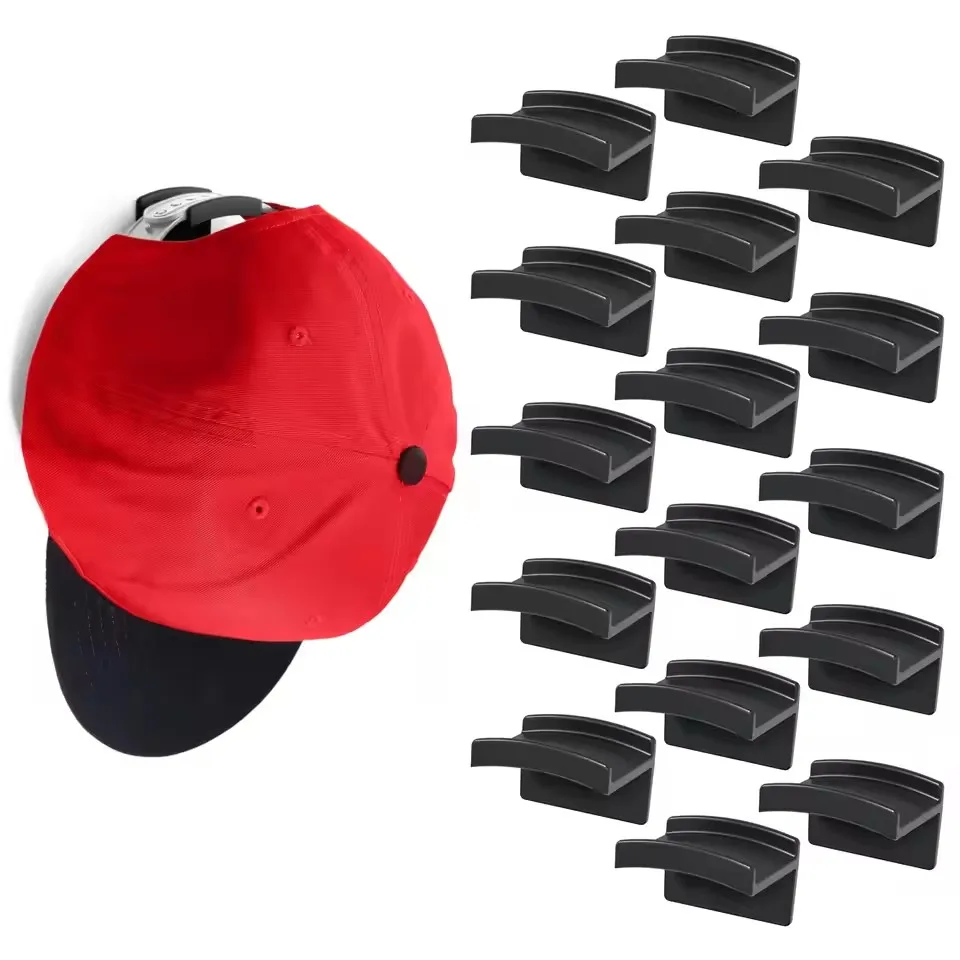 5/10pcs Adhesive Hat Rack Display Hooks For Wall Door Baseball Cap Holder Closet Storage Organizer Hangers Strong Cap Racks