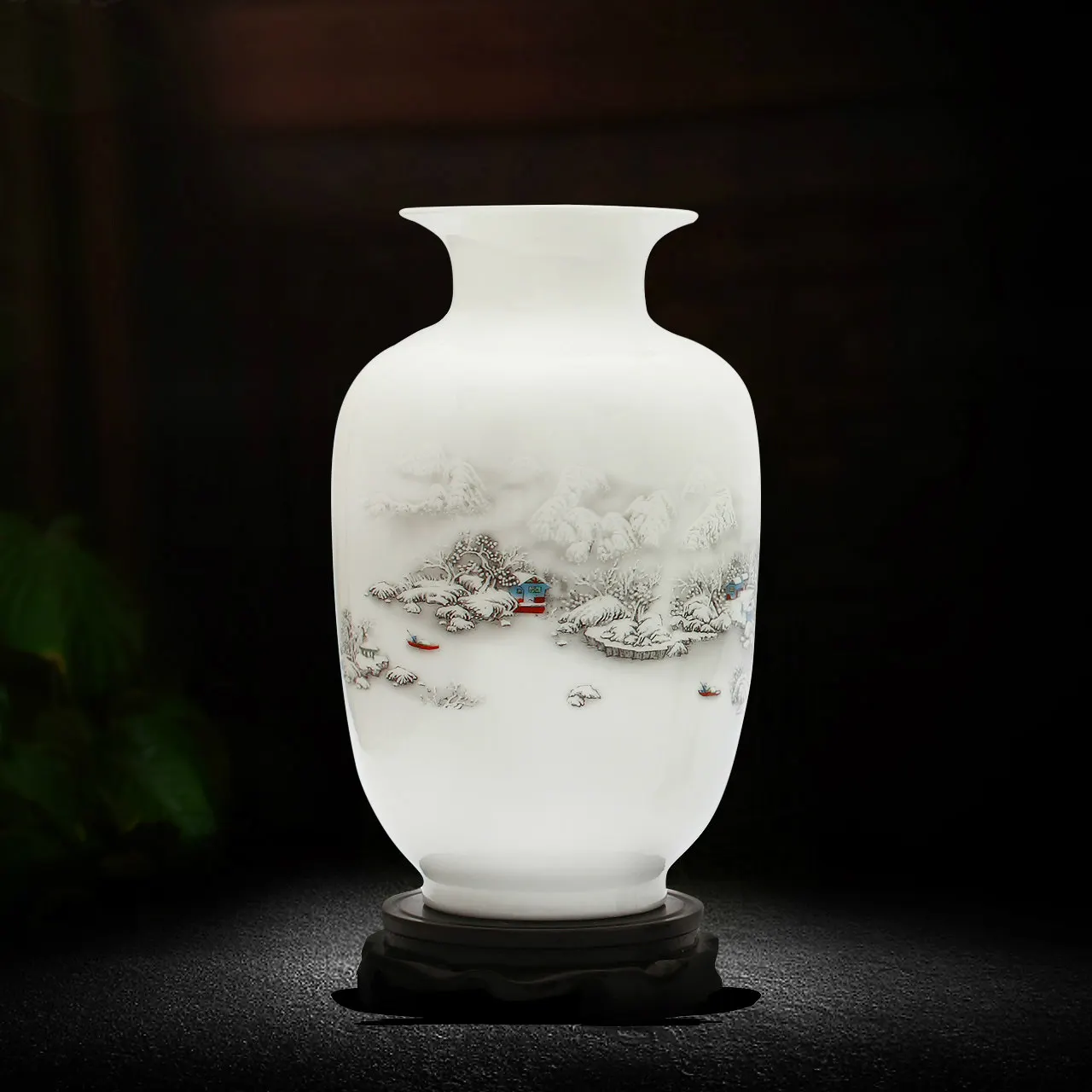 Ceramic Vase Accessories Home Room Decoration Items Palace Ancient Countertop Flowerpot Porcelain Ornaments