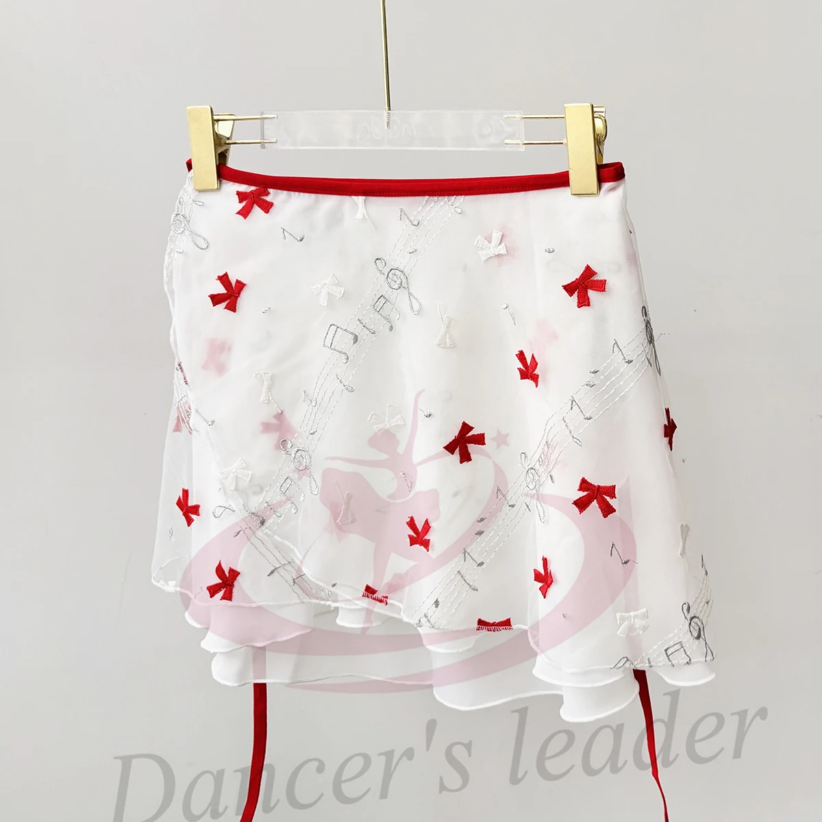 تنورة باليه مطرزة بملاحظات الحب وتنورة رقص مربوطة، بذلة للبالغين، صورة تنورة صغيرة لممارسة الباليه للفتيات