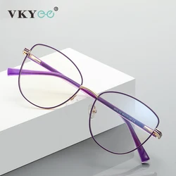 VICKY Simple Design Geometric Butterfly Large Frame Women's Glasses Anti-blue Light Reading Glasses Customizable Prescription