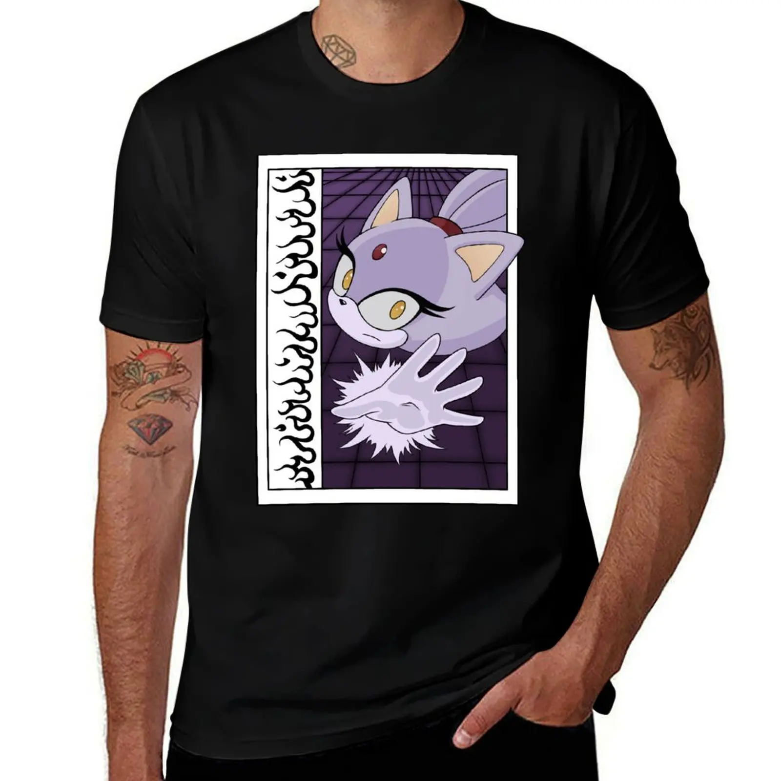

Blaze The Cat T-Shirt boys animal print boys whites funny meme t-shirts basketball graphic tees black t-shirts for men