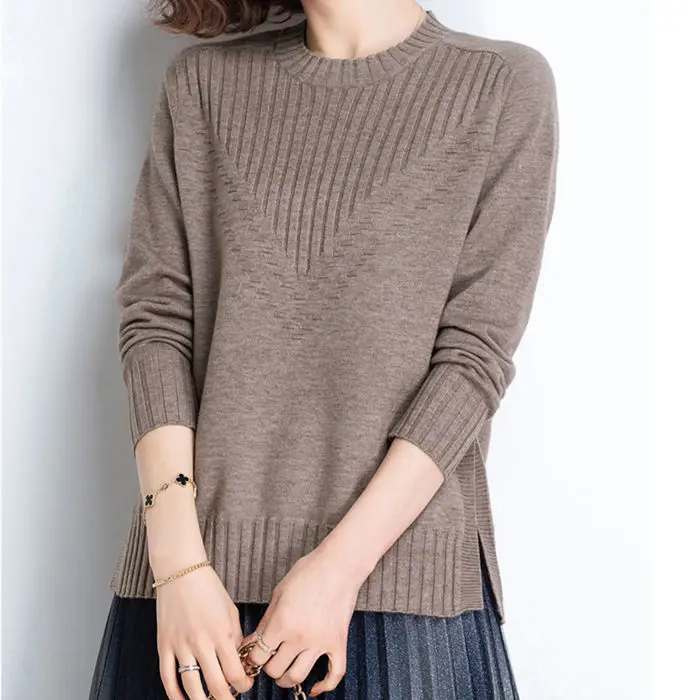 Round Neck Sweater Knitted Pullovers Jumpers Basic Soft Sweaters For Women Spring Autumn Winter Knitwears Pull Femme Tops