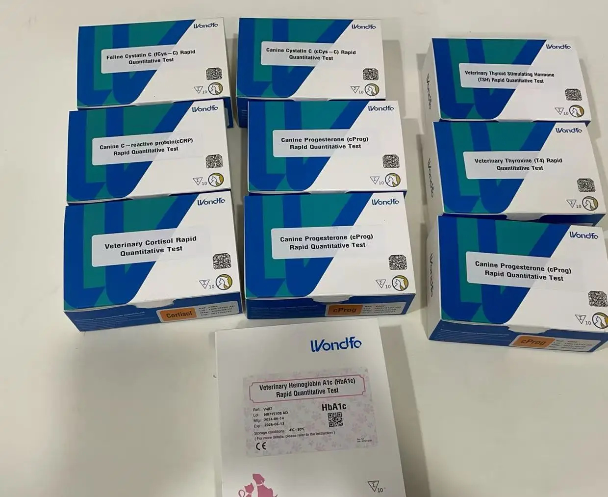 

Wondfo Finecare Kit Canine Progesterone Test Kit Finecare CProg Dog Test Kits for YG101 YG102