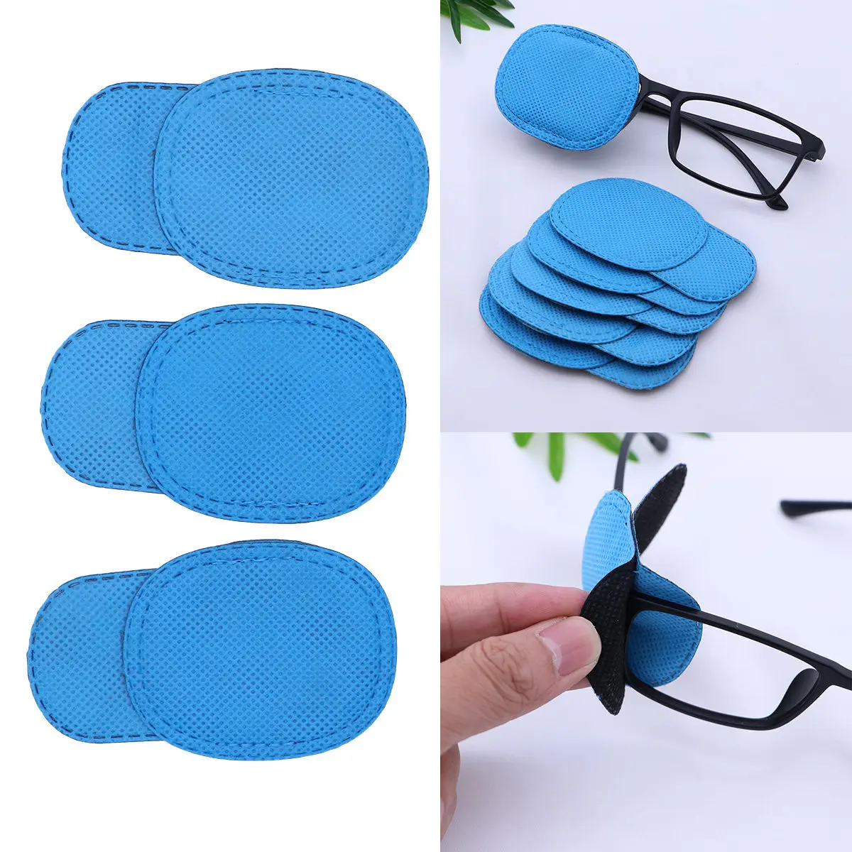 

6Pcs Light Shielding Eye Patch for Glasses Reusable Pediatric Amblyopia Patch Lazy Eye Treatment Comfortable Breathable for Kids