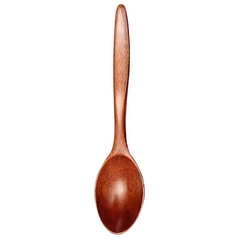 Wooden Spoon Kitchen Korean Style Natural Wood Soup Tableware Cooking Honey Coffee Spoon Mixing Spoon