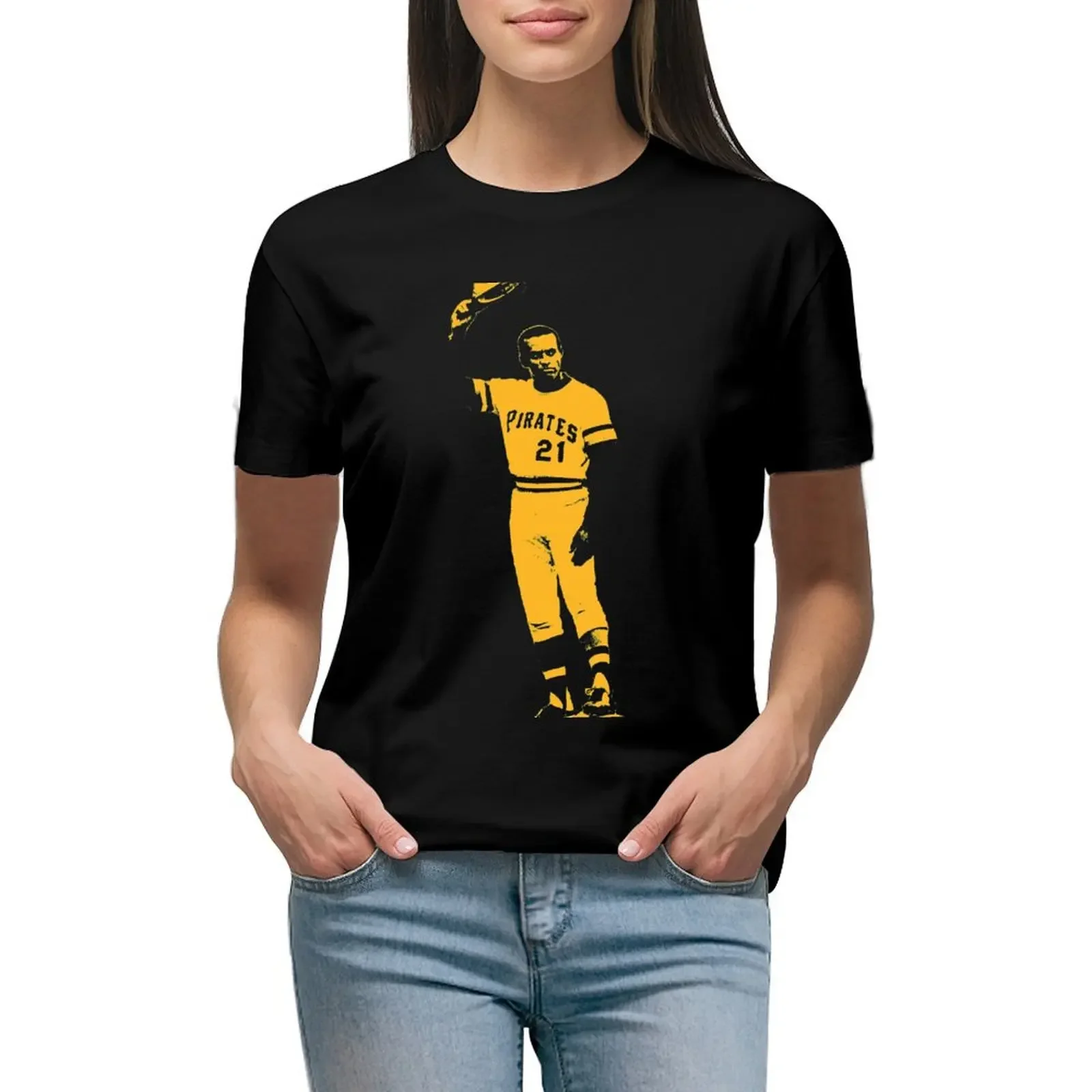 

Arriba - The Yellow Stencil T-Shirt heavyweights customizeds funny plus size tops black t-shirts for Women