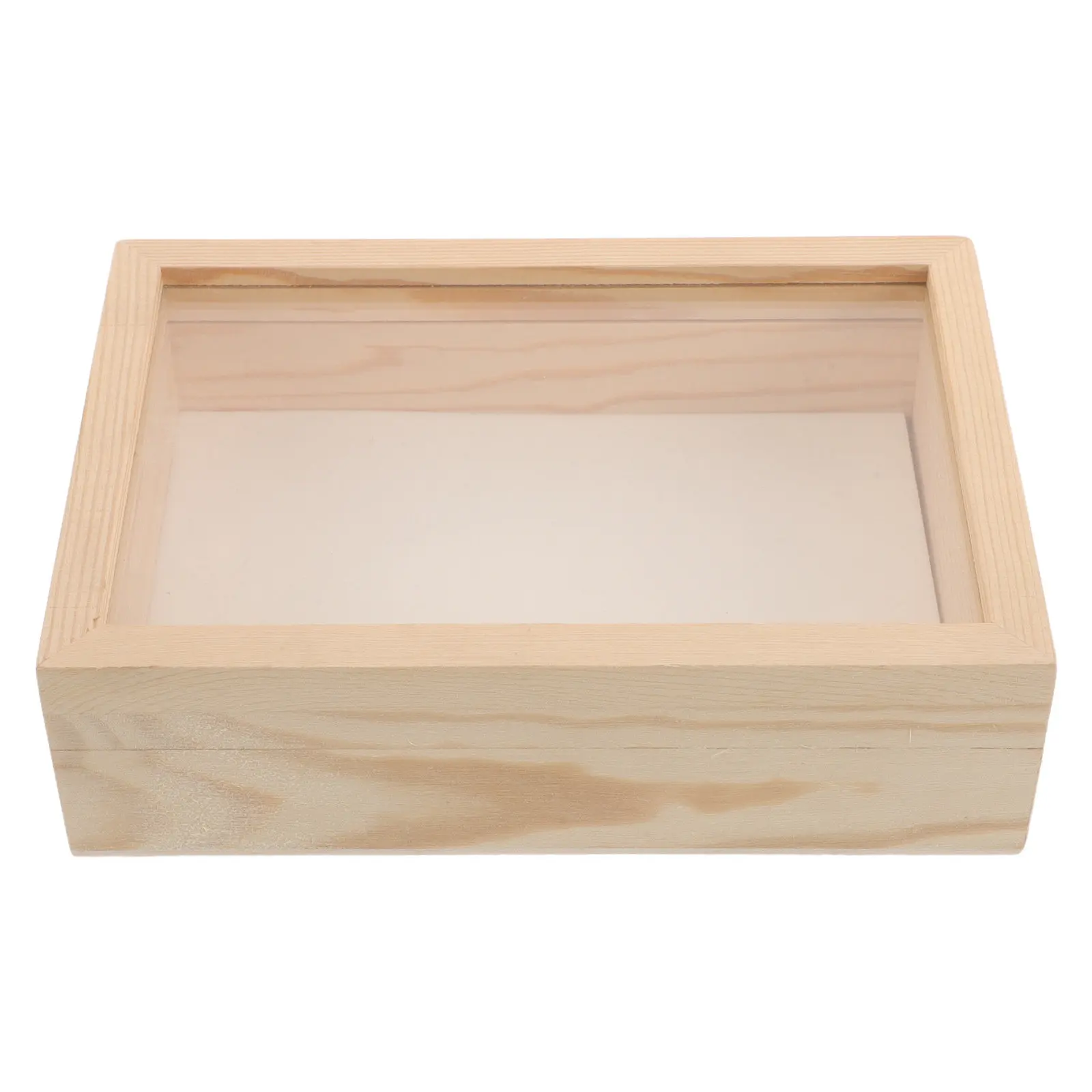 Butterfly Insect Specimen Shadow Box Display Case in Pine Wood with Clear Lid, 21x14.5x6cm for Entomology Collection
