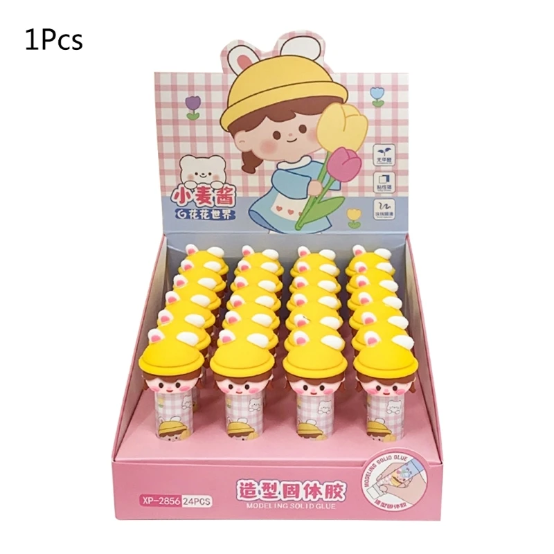 Students Glues Sticks for School Office Crafts Children Stationery DIY Need Glues Stick Cartoon Plastic Solid Glues