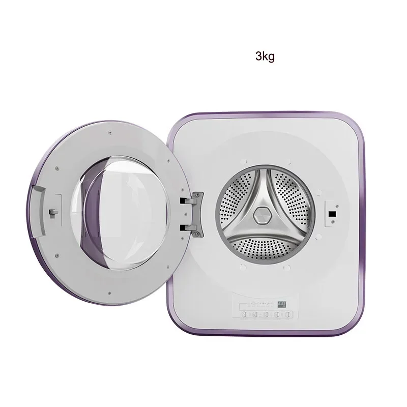 220v Electric 3kg Small Compact Portable Durable Washing Machine Mini Automatic Baby Wall Mounted Washing Machine Clothes Washin